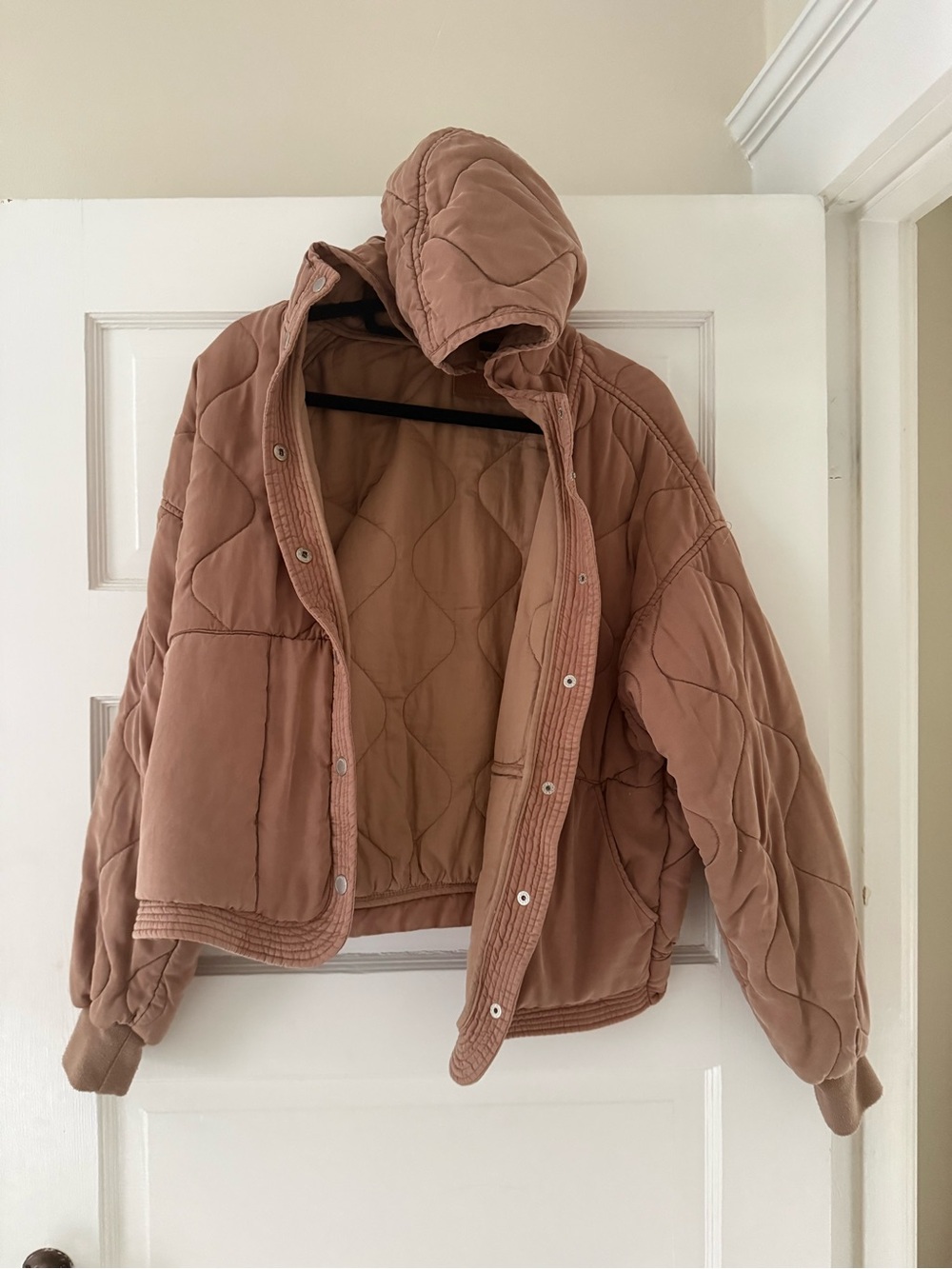 Blank NYC Quilted Bomber Jacket in Dusty Rose - Picture 2 of 3